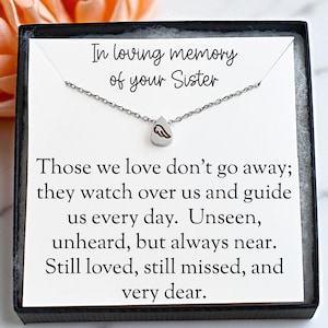 Loss of Sister Angel Wing Necklace Memorial Gift Sympathy Gift for Sister Passing Grief Keepsake In Memory of Sister Remembrance Jewelry