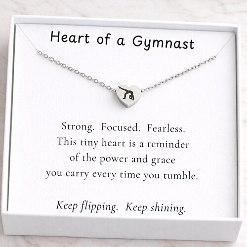 Gymnastics Necklace, Gift for Gymnast, Gymnast Gift, Gymnastics, Choose Your Font, Gift for Girl, Tumbling Jewelry, Bulk Team Gift