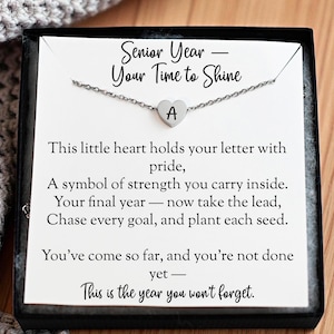 First Day Of Senior Year College High School Custom Name Initial Pearl Back To School Gifts, Senior Gift University Class Of 2024 12th Grade