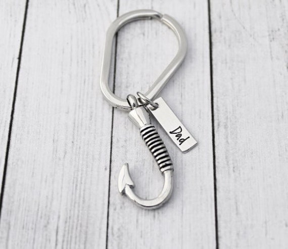 ImprintedDesigns Cremation Keychain - Fishing in Heaven - Urn Key Chain - Ashes Holder - Dad - Grandpa - Brother - Personalized Memorial Keychain -fisherman