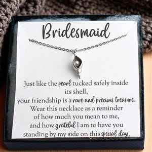 Bridesmaid Necklace Bridesmaid Gift for Bridesmaid Proposal Gift Bridesmaid Jewelry Bridesmaid Gift Bridesmaid Pearl Be My Bridesmaid