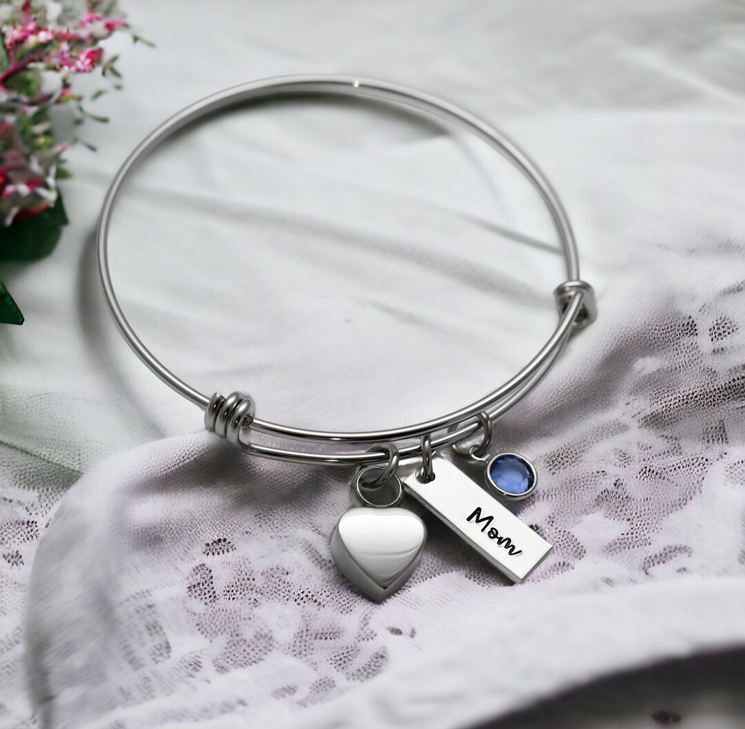 Cremation Bracelet, Urn Jewelry, Bracelet for Ashes, Personalized Name