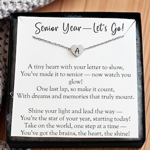 First Day Of Senior Year College High School Custom Name Initial Pearl Back To School Gifts, Senior Gift University Class Of 2024 12th Grade