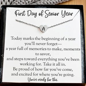 First Day Of Senior Year College High School Custom Name Initial Back To School Gifts Senior Gift University Class Of 2025 12th Grade