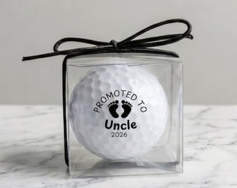 Pregnancy Announcement, Custom Golf Balls, Pregnancy Reveal, Uncle Announcement, New Golfing Buddy, New To The Club, Promoted to Uncle