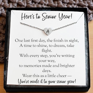 First Day Of Senior Year College High School Custom Name Initial Pearl Back To School Gifts, Senior Gift University Class Of 2024 12th Grade