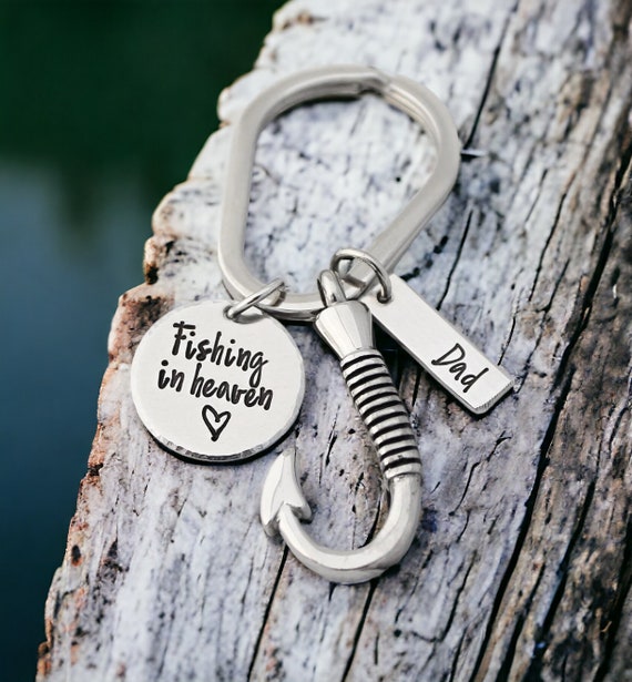 Fishing in Heaven Cremation Keychain Urn Key Chain Ashes Holder