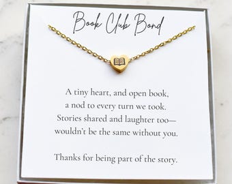 Book Club Gifts, Book Necklace, Personalized Gift For Book Club, Bookish Gift, Book Club Squad, What Happens At Book Club Stays At Book Club