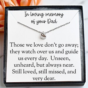 Dad Remembrance Necklace, Dad Memorial Gift, Father Sympathy Gift, Daddy Memorial Gift, Loss of Dad, Angel Wing, Gift for Loss, Grief Gift
