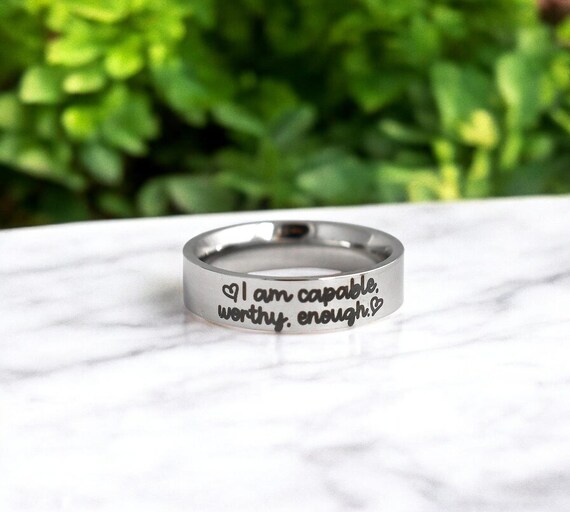 I Am Capable, Worthy, Enough, Silver or Gold, Mental Health Gift