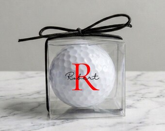 Personalized Name and Initial Golf Balls, Custom Golf Gifts, Gift for Golfer, Gift for Dad, Groomsmen Gift, Father In Law Present