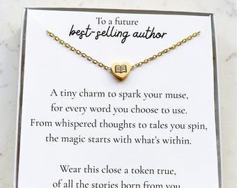 Presente para Escritor, Presente para Autor, Presente para Apaixonados por Livros, Colar para Escritor, Colar para Autor, Presente para Autor de Livro, Presente para Aspirante a Escritor