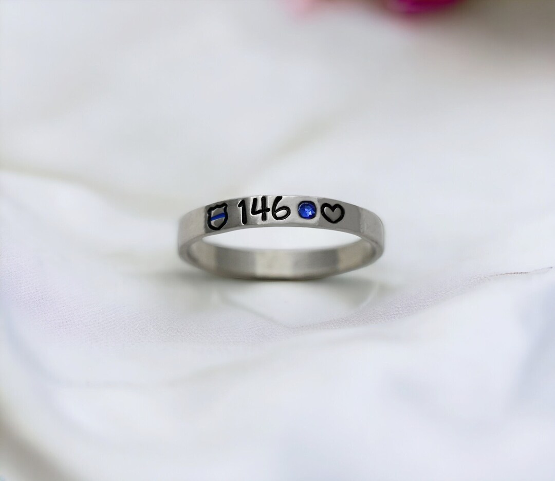 Police Badge Ring Police Officer Badge Number Police Wife Jewelry ...