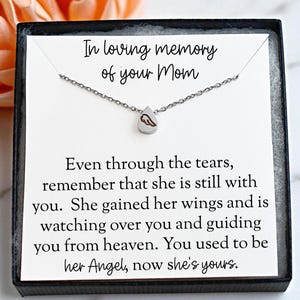 Loss of Mother Angel Wing Necklace Memorial Gift for Mom Sympathy Gift for Mother’s Passing Grief Keepsake In Memory of Mom Remembrance