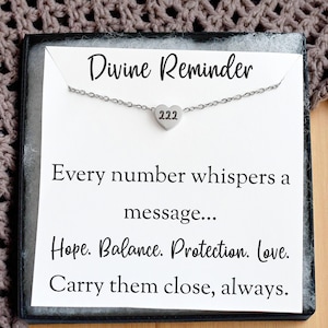 Angel Number Necklace, 111 222 333 444, Custom Number Necklace, Spiritual Gift for Her, Angel Number Jewelry, Gift for Mom Friend Daughter