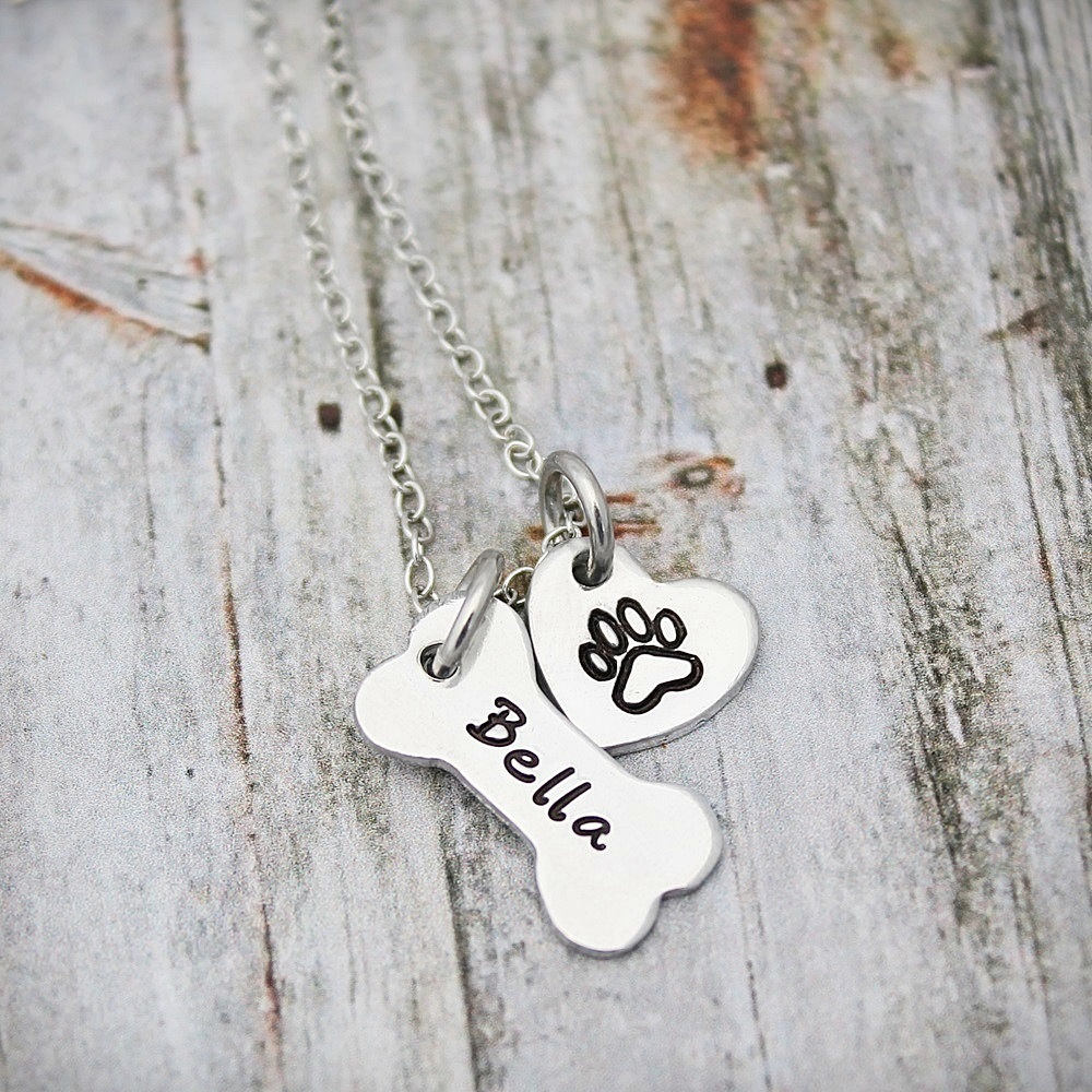 Personalized Dog Name Necklace Custom 