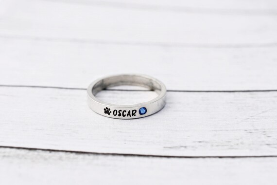 Personalized Pet Name Ring Stacking 