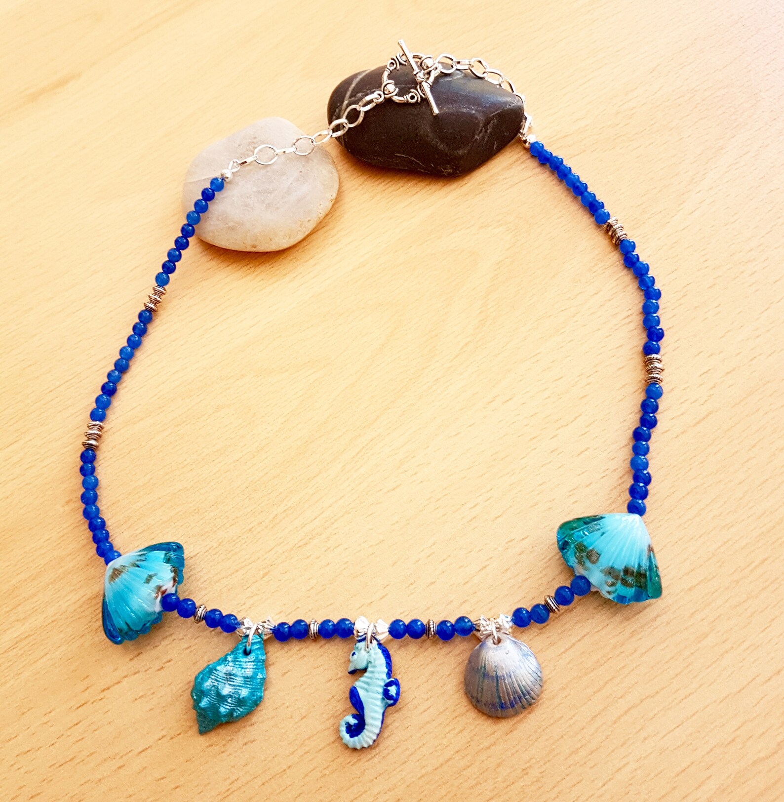 REDUCE Beach Necklace Sea Shell Necklace Glass Shell Etsy UK