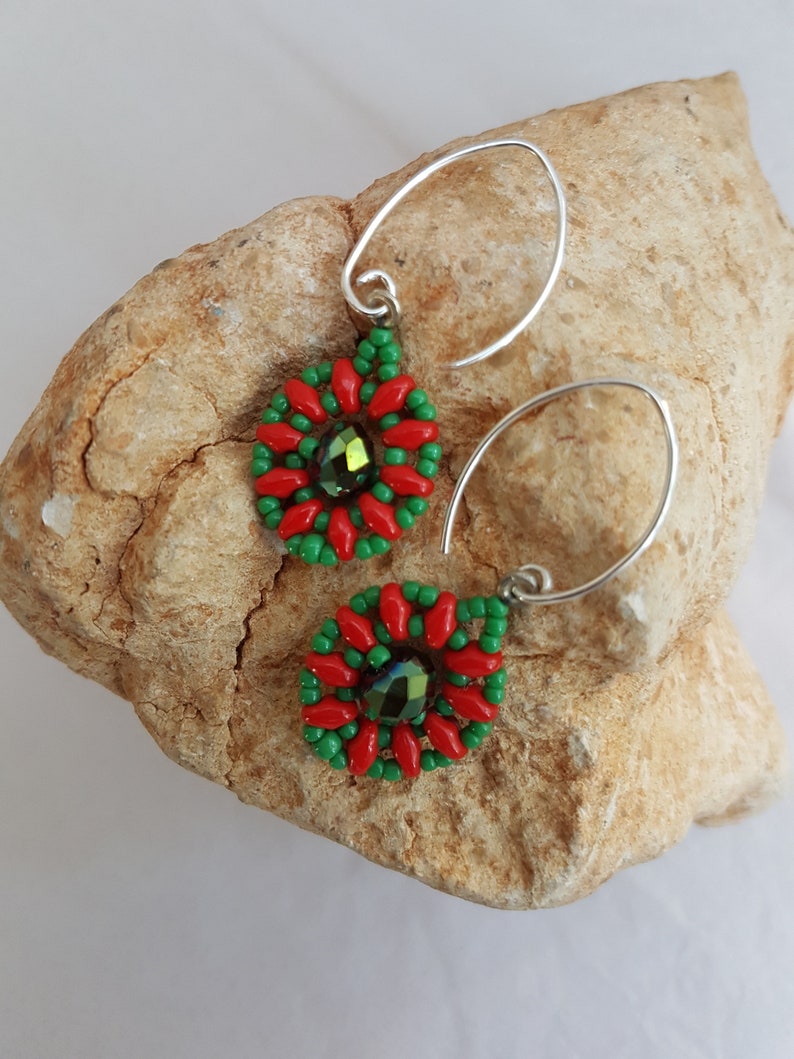 Glass Bead Earrings Dainty Earrings Beaded Glass Earrings Etsy UK