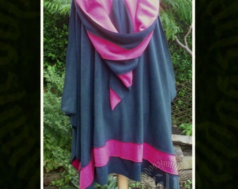 Pixie Hooded Poncho, Cape, Polar Fleece, Festivals, Pagan, Longer length