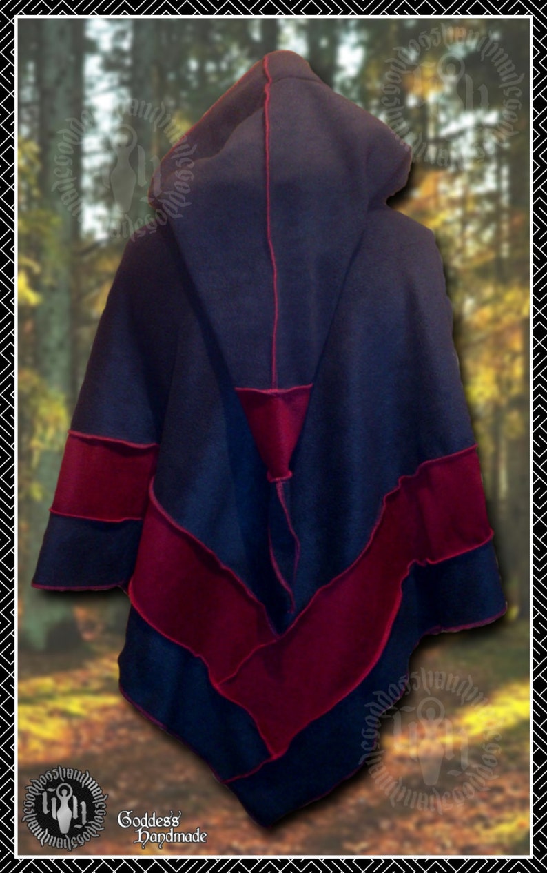 Hooded Poncho Cape Polar Fleece Pixie Hood or Short Rounded Etsy UK
