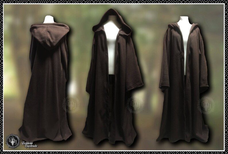 RobesRitual WitchDruidPaganSpace Fi FleeceMagickal MonkHooded Monks Garb CoatLarpRenCloakPolar KnightSci UzpqSVM