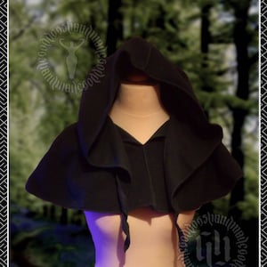 Polar Fleece Hood, Gugel hood,Medieval, LARP, Renaissance, Pagan, Woodland, Festival, hooded capelet