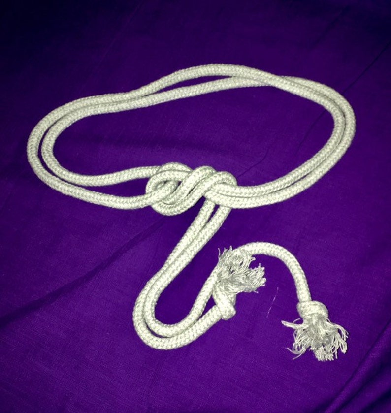 Rope cord tie belt soft cotton ritual cord monk medieval Etsy