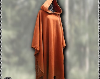Long Poncho/Robes/Cloak in Polar Fleece, Ritual Robes, Meditation robes, Druid, Wicca, Pagan, Festival, Witch, Pixie hood,