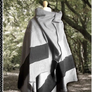 Polar Fleece Hooded Wrap, cape, pixie hood, winter warm, poncho