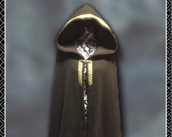 Full Length Cloak/Cape, warm polar fleece, Pagan, Druid, Ritual Magick, Ceremonial, Medieval, LARP, Elven