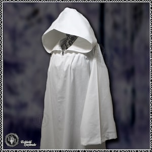 Hooded Cotton Ritual Robe, Wicca Pagan Vestment