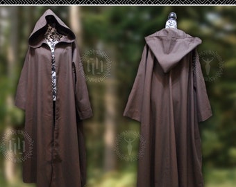 Monks robes, Ritual Robes, Witch, Druid, Pagan, space knight, sci-fi monk, hooded coat, LARP, Ren, hooded cloak,