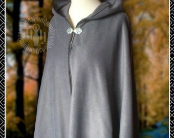 Short Cape, Cloak, Wrap,  Pixie hood, Polar Fleece, Pagan, Renaissance, Woodland, LARP