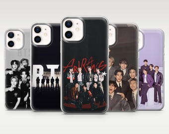 BTS Handyhülle mit K-Pop-Boyband-Motiv für iPhone 17 Pro, 16, 15, 14, 13, Samsung S26, S25, S24, S23 Fe, A16, A56, Pixel 10, 9