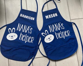 Easter apron - easter gift - easter kids - gift for grandkid - gift for grandparent - easter bunny - personalized easter gift
