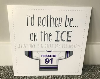 Hockey sign - hockey player gift - hockey room decor - hockey gift - kid room decor - playroom decor - playroom sign - hockey birthday