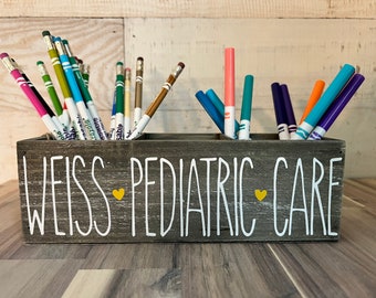 Personalized pencil holder - doctor gift - doctor office gift - Teacher appreciation -doctor appreciation - dentist office gift -doctor desk