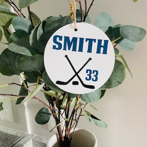 Personalized hockey ornament - hockey player gift!