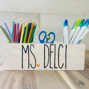 Personalized pencil holder Holiday teacher gift classroom gift Teacher appreciation New Teacher Principal gift end of year gift image 3