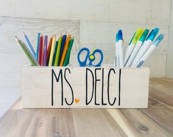 Personalized pencil holder - school gift - Holiday teacher gift - desk decor - Teacher appreciation - New Teacher gift - Principal gift