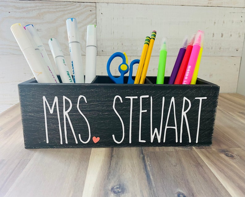 Personalized pencil holder Holiday teacher gift classroom gift Teacher appreciation New Teacher Principal gift end of year gift image 5