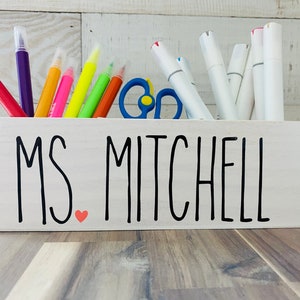 Personalized pencil holder Holiday teacher gift classroom gift Teacher appreciation New Teacher Principal gift end of year gift image 6