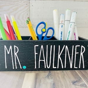 Personalized pencil holder Holiday teacher gift classroom gift Teacher appreciation New Teacher Principal gift end of year gift image 4