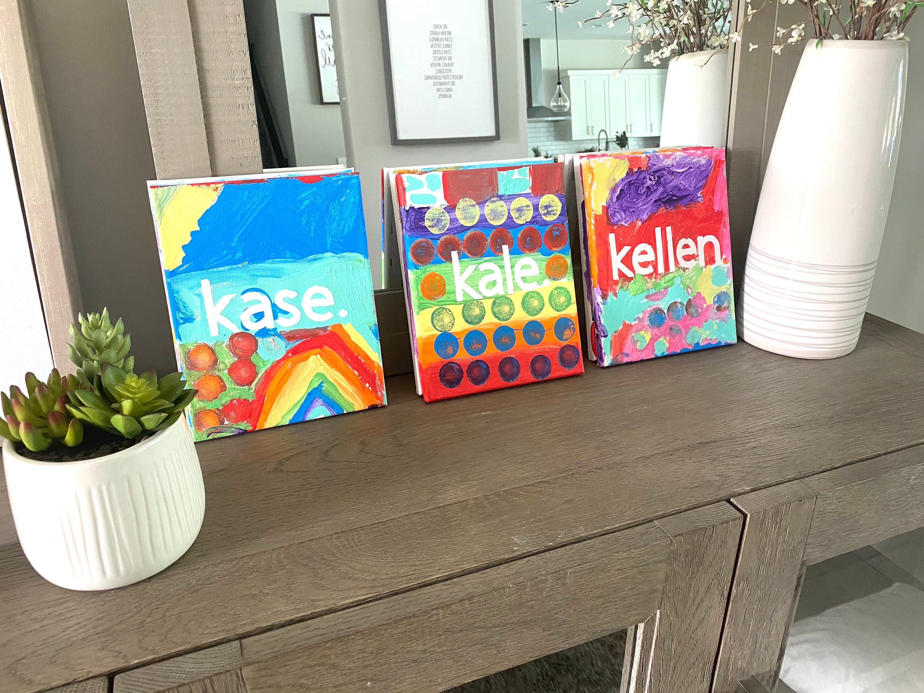 Personalized Canvas Project for Kids Paint Your Own Canvas Etsy