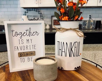 Thanksgiving decor - Personalized vase - Mother’s Day gift - Nana gift - Grandma gift - new home gift - neighbor gift - Friendsgiving