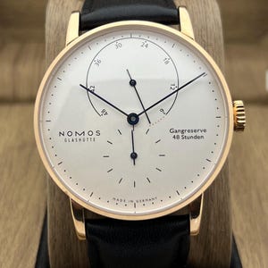 Refurbished Men's NOMOS Glashutte Lambda Automatic White Dial Working Condition  Vintage Wristwatch