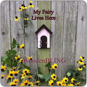Mothers Day,Fairy Garden, Fairy Door, Garden Decor, Reclaimed wood, Distressed wood, Girls Room Decor, Gifts for Her, Birthday, opening Door