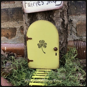 Irish Fairy Door, St Patricks Day, Fairy Door, Fairy Garden, Garden Decor, Green, Birthday, Lucky, Clover, Gifts for her, Unique, Mothers