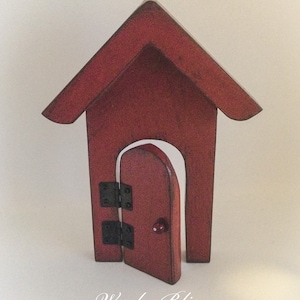 Fairy Garden, Fairy Door, Red, Garden Decor, Gifts for her, Garden, Birthday, Mothers Day, Outdoor, Stocking Stuffer, Reclaimed, Opening